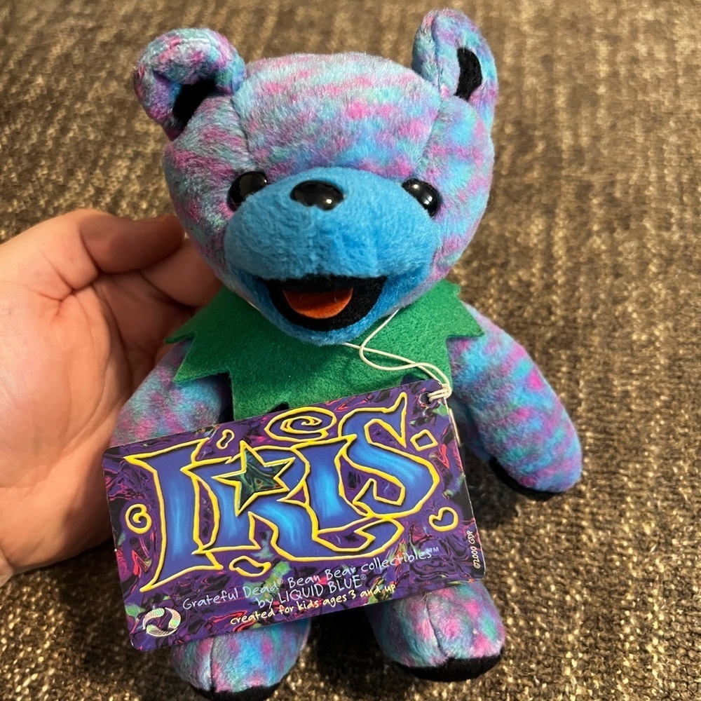 Grateful Dead 7" Bean Bear Plush - Iris By Liquid Blue